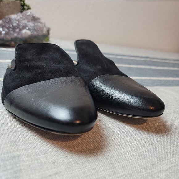 RAG & BONE Sabin Suede & Leather Loafer Slide - Picture 2 of 11